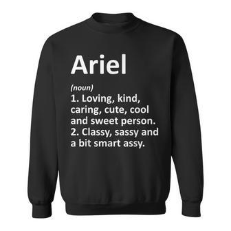 Ariel Definition Personalized Name Birthday Idea Sweatshirt | Mazezy
