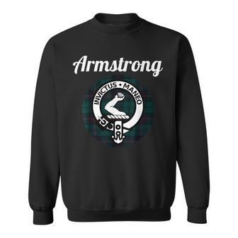 Armstrong Clan Scottish Name Coat Of Arms Tartan Armstrong Funny Gifts Sweatshirt | Mazezy