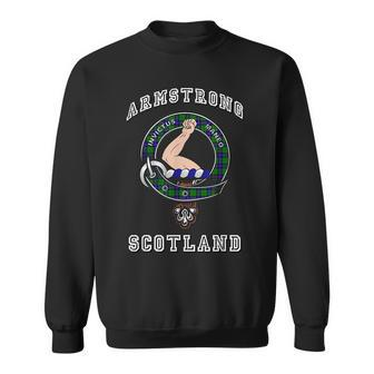 Armstrong Tartan Clan Badge Athletic Style Armstrong Funny Gifts Sweatshirt | Mazezy