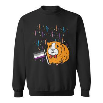 Asexual Flag Hamster Lgbt Pride Month Ace Pride Stuff Animal Sweatshirt | Mazezy