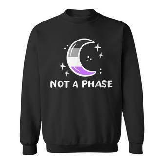 Asexual Pride Flag Funny Not A Phase Lunar Moon Ace Lgbtq Sweatshirt | Mazezy