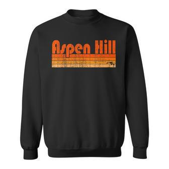 Aspen Hill Maryland Retro 80S Style Sweatshirt | Mazezy