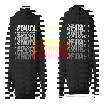 Aspinwall Pennsylvania Aspinwall Pa Retro Vintage Text Sweatshirt | Mazezy