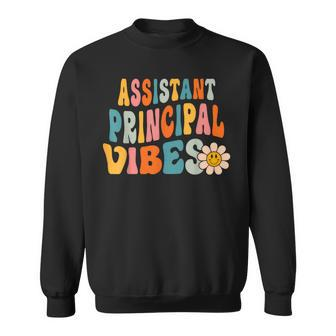 Assistant Principal Vibes Retro 1St Day Of School Principal Sweatshirt - Thegiftio UK