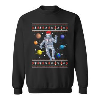 Astronaut Space Planets Lover Ugly Christmas Sweater Style Sweatshirt - Monsterry