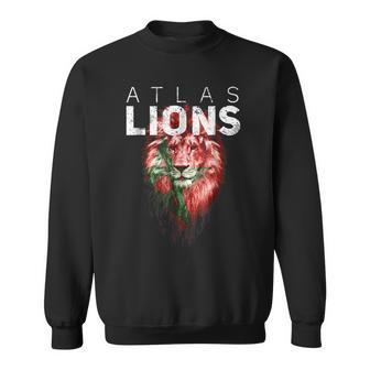 Atlas Lions Morocco Soccer Flag Football Gift Sweatshirt | Mazezy