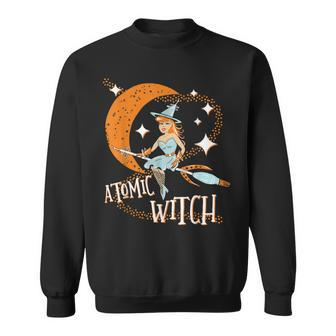 Atomic Witch Pinup Girl Retro Vintage Sexy Halloween Halloween Funny Gifts Sweatshirt | Mazezy