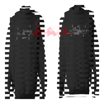 Atv Heartbeat Quad Bikes Quadricycle Motorcycle Race Gift Sweatshirt | Mazezy