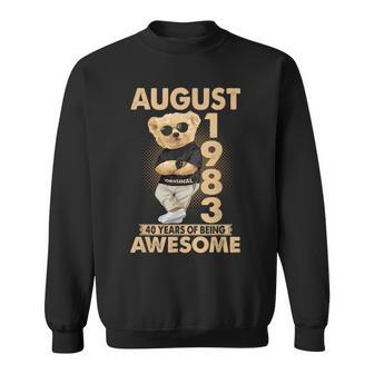August 1983 40Th Birthday 2023 40 Years Of Being Awesome Sweatshirt - Seseable