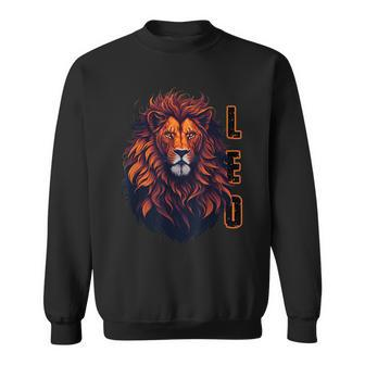 August Birthday Leo Lion Pride Graphic Zodiac Sweatshirt - Seseable