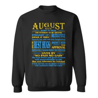 August Guy Gives Best Hug Rebellious Respectful Sweatshirt | Mazezy