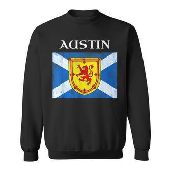 Austin Scottish Clan Name Gift Scotland Flag Festival Austin Funny Gifts Sweatshirt | Mazezy