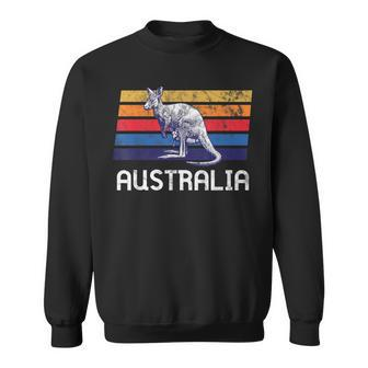 Australia Flag Retro Kangaroo Soccer Marsupial Sydney Sweatshirt | Mazezy