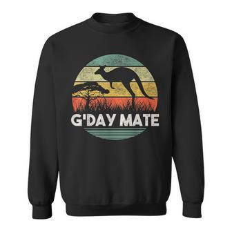 Australia Gday Mate Funny Kangaroo Australian Vintage Sweatshirt | Mazezy