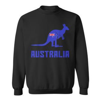 Australian Kangaroo Australia Flag Tourists Gift Idea Sweatshirt | Mazezy