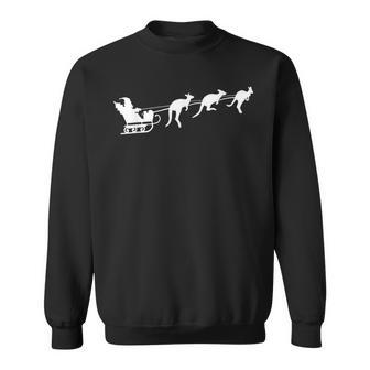 Australian Santa Sleigh Kangaroo Aussie Kangaroo Sweatshirt | Mazezy