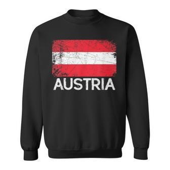 Austrian Flag | Vintage Made In Austria Gift Austria Funny Gifts Sweatshirt | Mazezy