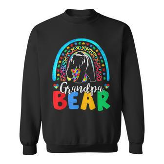 Autism Awareness Month Grandpa Bear Support Autistic Adults Sweatshirt | Mazezy