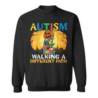 Autism Halloween Puzzle Trick Or Treat Autism Awareness Sweatshirt - Monsterry UK