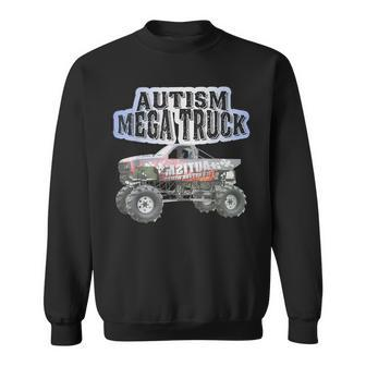 Autism Mega Truck Funny Truck Lover Autism Awareness Sweatshirt - Seseable