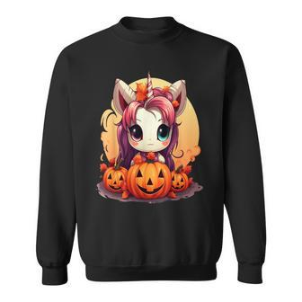 Autumn Halloween Costume Kawaii Pumpkin Unicorn Magic Sweatshirt - Thegiftio UK