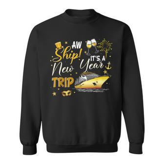 Aw Ship New Year Cruise 2023 Nye Party Family Matching Sweatshirt - Monsterry