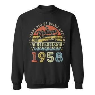 Awesome Since August 1958 Vintage 65Th Birthday Sweatshirt | Mazezy