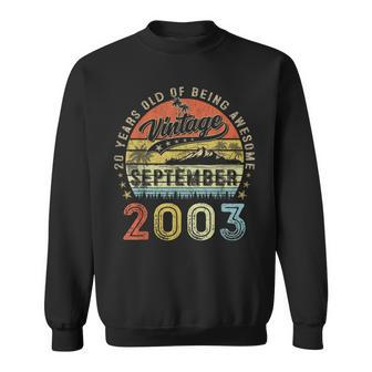 Awesome Since September 2003 Vintage 20Th Birthday Sweatshirt