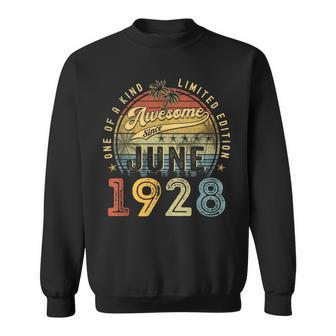Awesome Since June 1928 Vintage 95Th Birthday Party Retro Sweatshirt | Mazezy