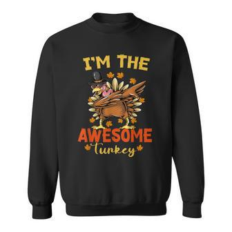 Awesome Turkey Matching Family Group Thanksgiving Party Pj Sweatshirt | Mazezy CA