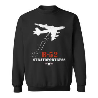 B52 Stratofortress Tech Drawing Cold War Bomber Sweatshirt | Mazezy