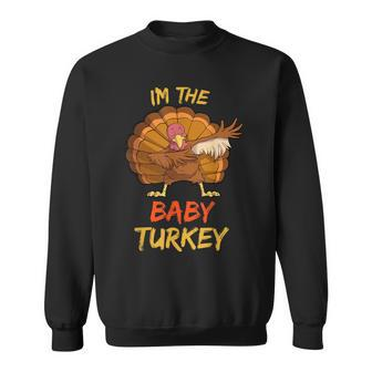 Baby Turkey Matching Family Group Thanksgiving Party Pajama Sweatshirt | Mazezy
