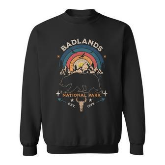 Badlands National Park South Dakota Camping Hiking Vintage Sweatshirt | Mazezy DE