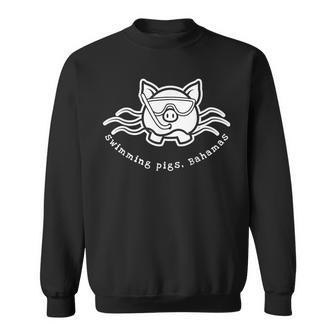 Bahamas Swimming Pig With Mask And Snorkel Sweatshirt | Mazezy