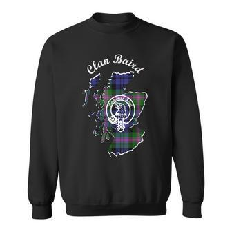 Baird Surname Last Name Scottish Clan Tartan Badge Crest Funny Last Name Designs Funny Gifts Sweatshirt | Mazezy
