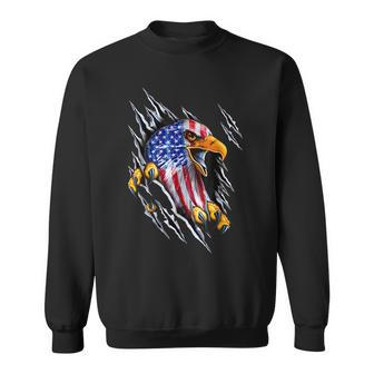 Bald Eagle 4Th Of July Usa American Flag Country Sweatshirt | Mazezy