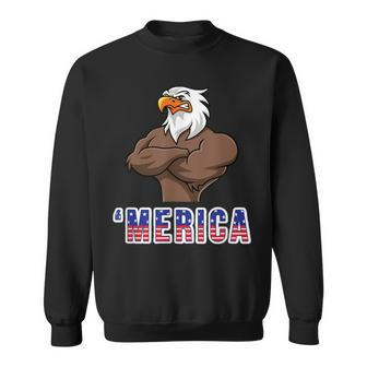 Bald Eagle Merica - Patriotic America Usa 4Th Of July Sweatshirt | Mazezy