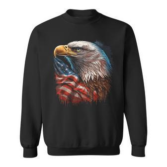 Bald Eagle Mullet American Flag Patriotic 4Th Of July Gift Sweatshirt | Mazezy