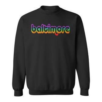 Baltimore Vintage Retro Maryland Graphic Pride T Gifts Sweatshirt | Mazezy