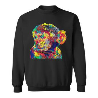 Barbary Macaque Monkey Sweatshirt | Mazezy