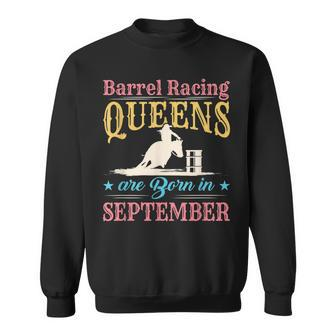 Barrel Racing Birthday Born In April Cowgirl Horse Riding Sweatshirt | Mazezy AU