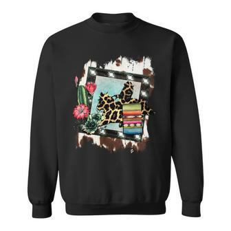Barrel Racing Cheetah Print | Rodeo Cowgirl Cactus Design Sweatshirt | Mazezy UK