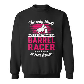 Barrel Racing Roping Horseback Riding Horse Rodeo Cowgirl Sweatshirt | Mazezy