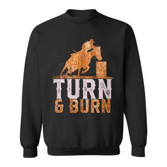 Barrel Racing Rust Print | Horse Rodeo Cowgirl Western Sweatshirt | Mazezy