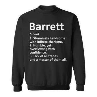 Barrett Definition Personalized Name Funny Birthday Gift Sweatshirt | Mazezy
