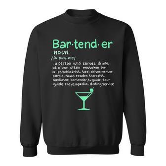 Bartender Definition For Mixologists Sweatshirt - Seseable