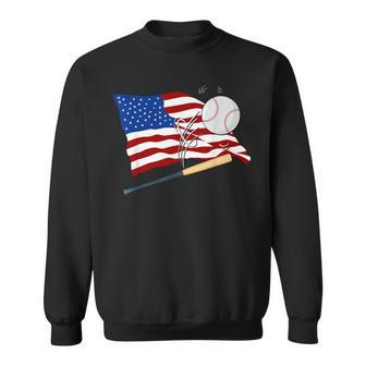 Baseball American Flag Baseball Usa  Sweatshirt