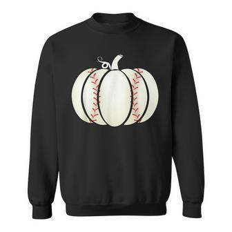 Baseball Face Scary Pumpkin Vintage Costume Halloween Pumpkin Funny Gifts Sweatshirt | Mazezy