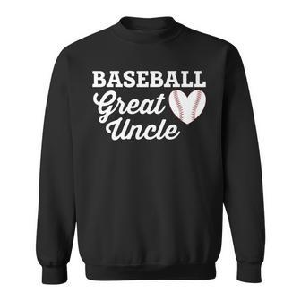 Baseball Great Uncle Love Heart Baseball Sports Sweatshirt | Mazezy