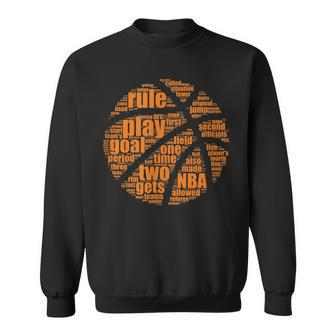 Basketball Motivational Word Cloud B Ball Terms Sweatshirt | Mazezy